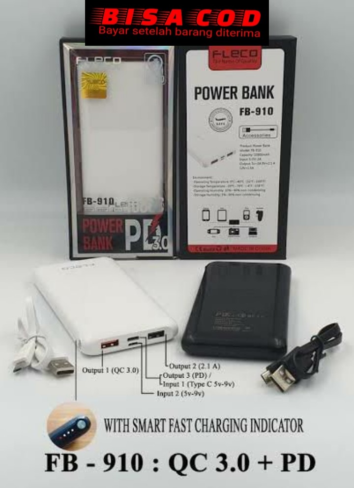 POWER BANK FLECO ORIGINAL PB-910 10.800 MAH